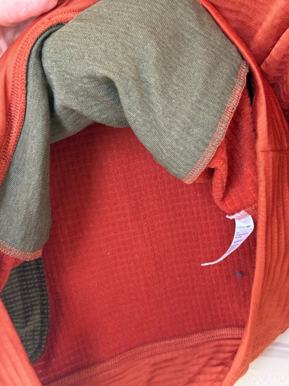 Ornot Rust Micro Grid Hooded Pullover - Picture 6 of 6